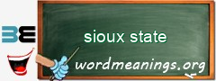 WordMeaning blackboard for sioux state